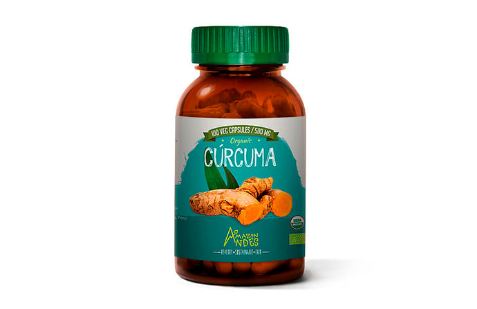 Turmeric capsules (100 x 500 mg) organic USDA and EU