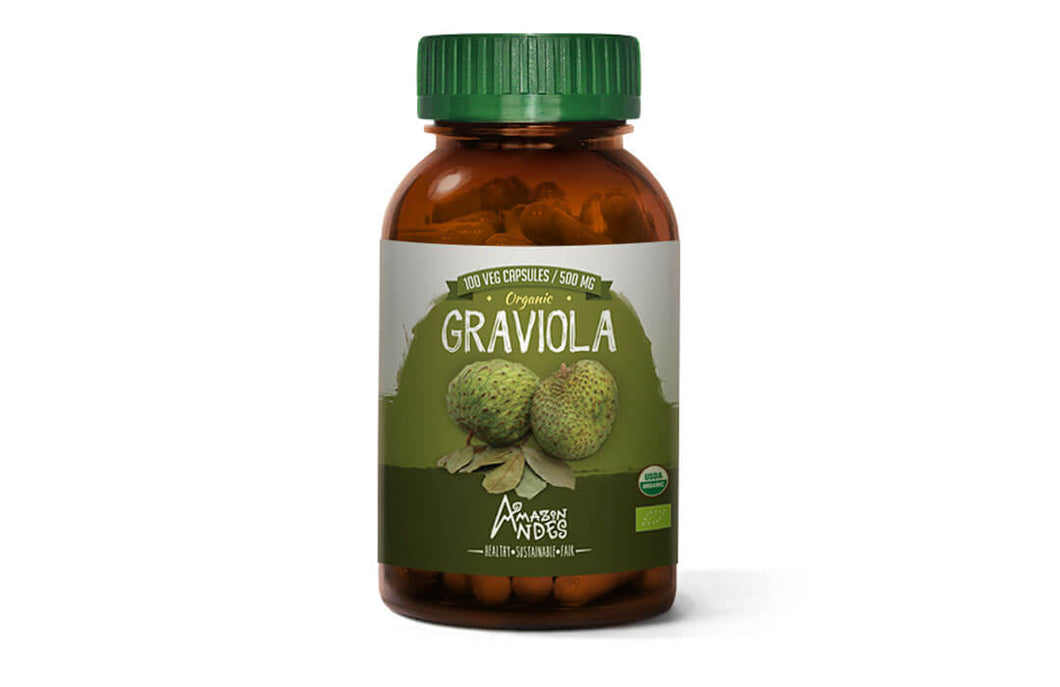 Organic Graviola capsules (100 x 500 mg) EU, USDA and Kosher certified