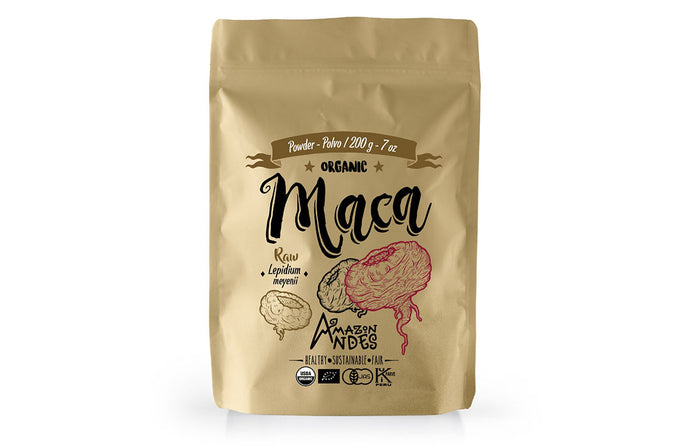 Raw Maca Powder 200 g, USDA, EU, JAS and Kosher organic