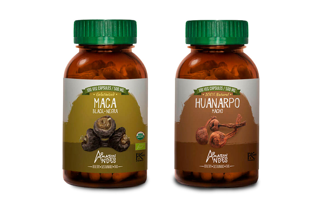 Fertility pack for men (Black maca and huanarpo macho capsules)