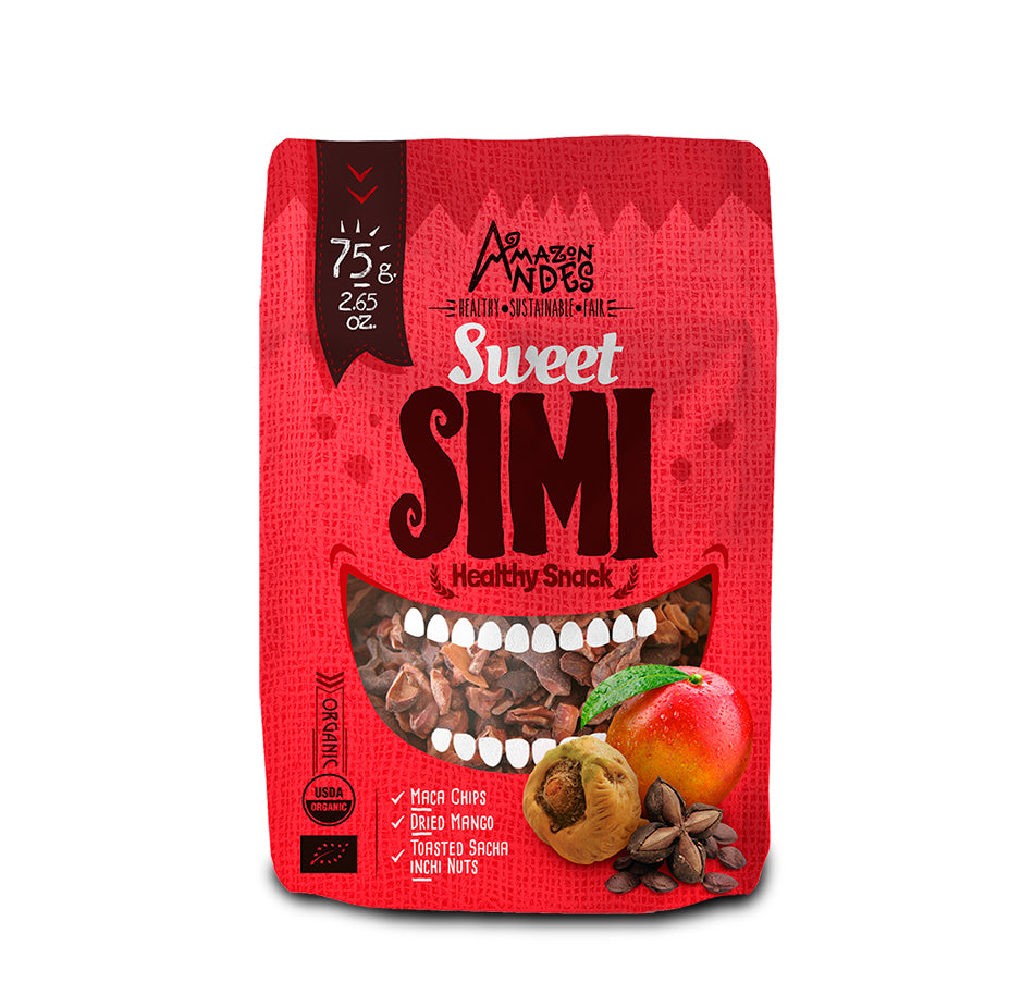 Sweet Simi Snack 75 g (Maca chips, sacha inchi roasted with dehydrated Mango)